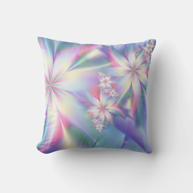 Coussin Fleur colorée Abstraite florale Enchantant (Recto)