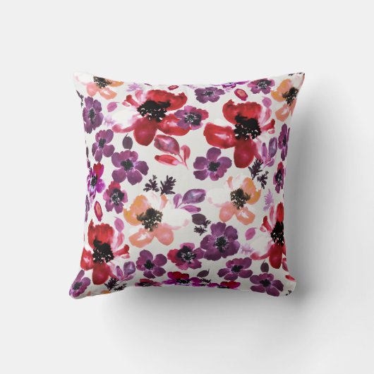 Coussin fleur couleur d'eau (Verso)