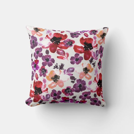 Coussin fleur couleur d'eau (Recto)