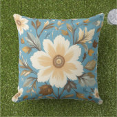 Coussin Fleur crémeuse (Herbe)