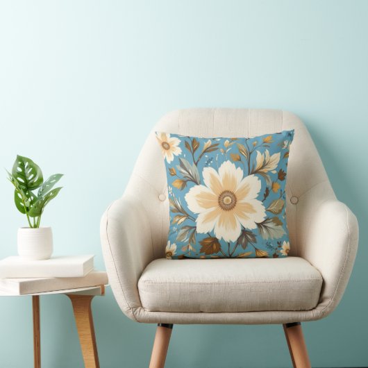 Coussin Fleur crémeuse (Chaise)
