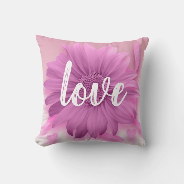 Coussin Fleur - Customisez votre propre (Recto)
