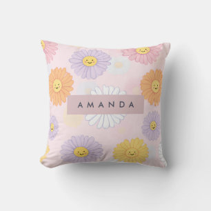 Coussin Fleur Cute Pastel Daisy personnalisée