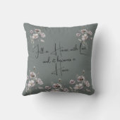 Coussin Fleur d'aquarelle "La maison devient un foyer" bot (Verso)