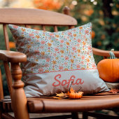 Coussin Fleur d'aquarelle pastel boho rustique Jeter Oreil