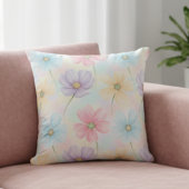 Coussin Fleur de aquarelle pastel