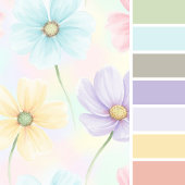 Coussin Fleur de aquarelle pastel