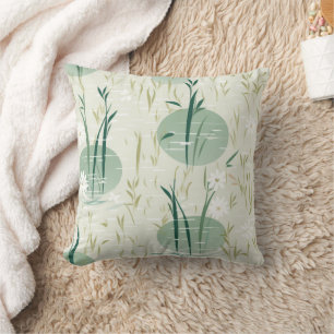 Coussin Fleur de bambou sereine asiatique (10)