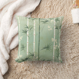 Coussin Fleur de bambou sereine asiatique (2)