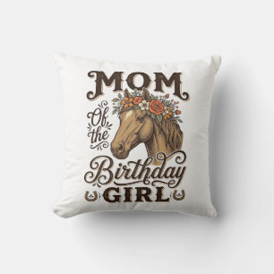 Coussin Fleur de cheval occidental vintage pour l'annivers