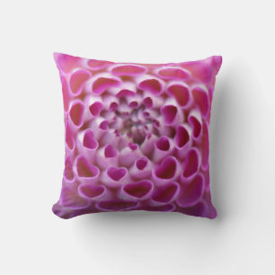 Coussin Fleur de Coeur rose Dahlia Fleur Motif Floral
