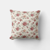 Coussin Fleur de Crème Rouge Assez Chic   (Recto)