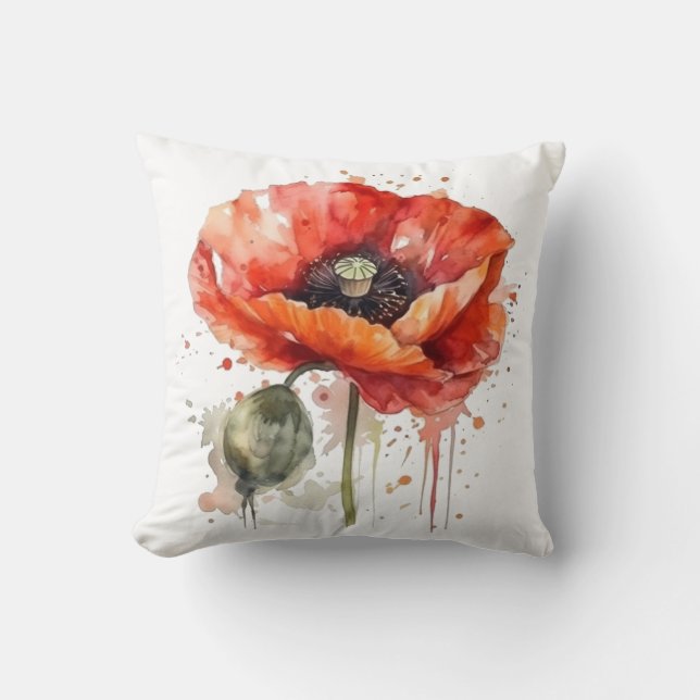 Coussin Fleur de Crimson (Recto)