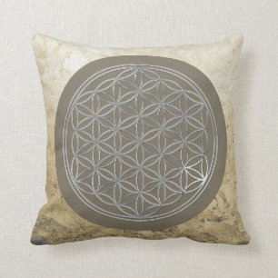 Coussin Fleur de DES Lebens - ARGENT de la vie/Blume