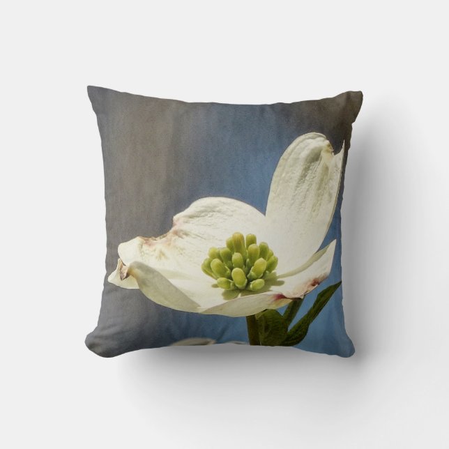 Coussin Fleur de Dogwood Blanc (Recto)