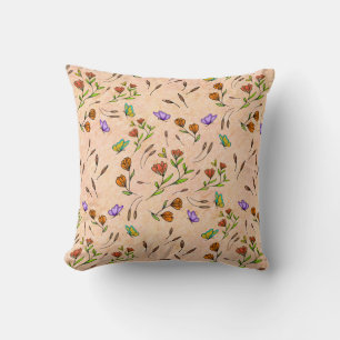 Coussin Fleur de fantaisie Whimsy Bloom – Botanique dessin