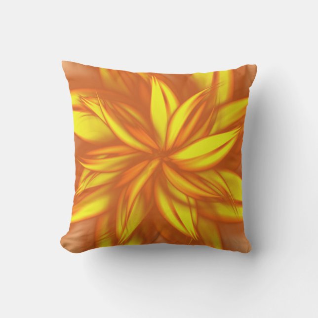 Coussin Fleur de feu Fractal Art 2 (Recto)