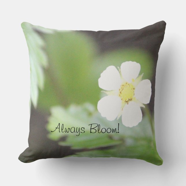 Coussin Fleur de fraise sauvage (Recto)