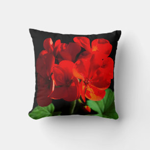 Coussin Fleur de géranium rouge