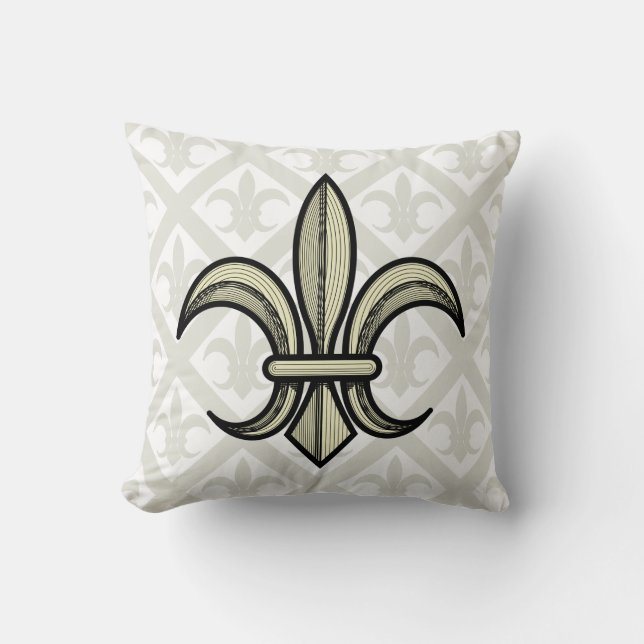 Coussin Fleur-De-Lis (or et argent) (Recto)