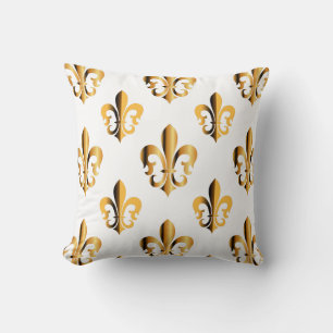 Coussin Fleur de Lis Or Pur
