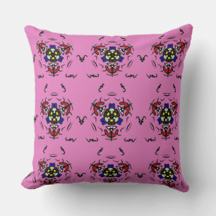 Coussin Fleur de mandala rose"