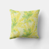 Coussin Fleur de mimosa jaune et duveteuse (Verso)