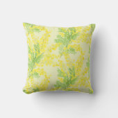 Coussin Fleur de mimosa moelleuse jaune (Recto)