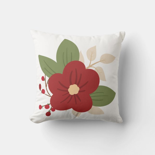 Coussin Fleur de Noël (Recto)