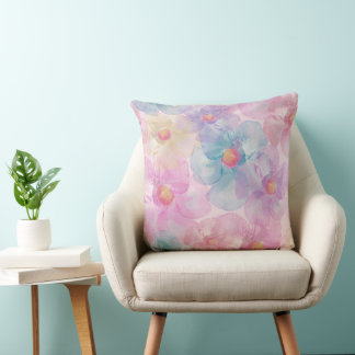 Coussin Fleur de Pétales Pastel