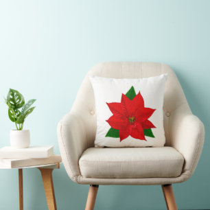 Coussin Fleur de Poinsettia