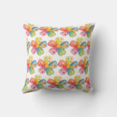 Coussin Fleur de point coloré aquarelle (Verso)