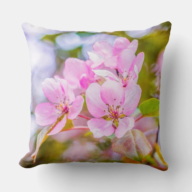 Coussin Fleur de pomme rose (Recto)
