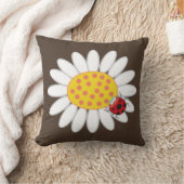 Coussin Fleur de printemps de Ladybugs rouges marguerites  (Couverture)