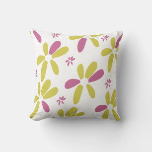 Coussin Fleur de printemps multicolore jaune rose