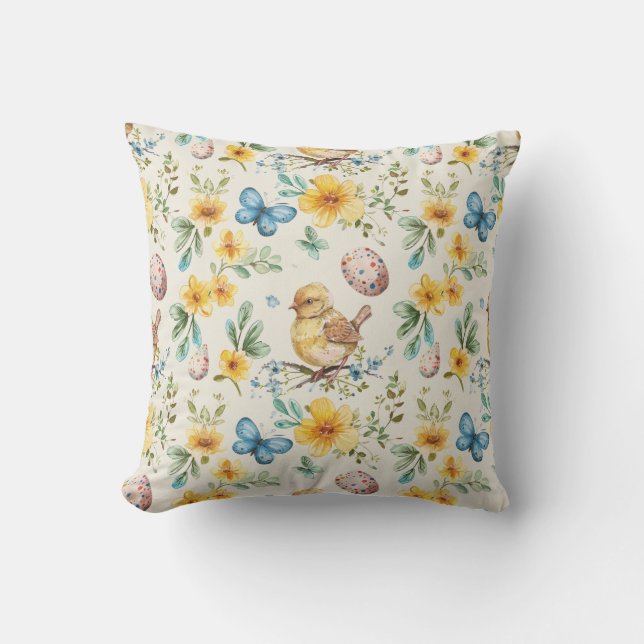 Coussin Fleur de printemps Pâques 1 (Recto)