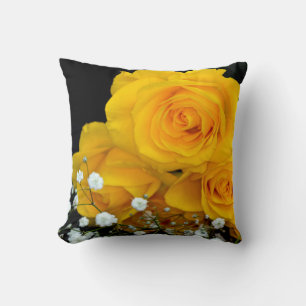 Coussin Fleur de roses jaunes Cushion