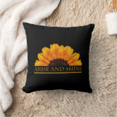 Coussin Fleur de soleil à message positif inspirant (Couverture)