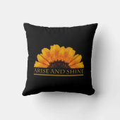 Coussin Fleur de soleil à message positif inspirant (Verso)
