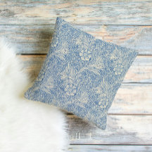 Fleur de style William Morris bleu vintage 