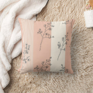 Coussin Fleur de toile rayée oiseau vintage (13)