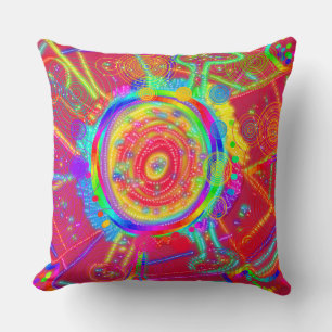 Coussin Fleur de ventilateur à roue Tie-Dye