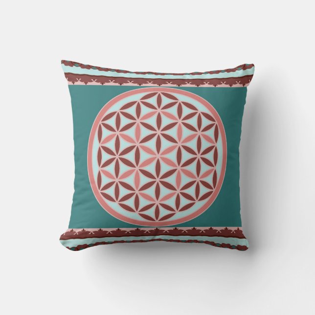 Coussin "Fleur de Vie Vintage"  (Recto)