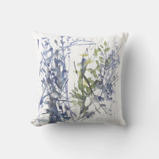 Coussin Fleur d'eau bleue (Recto)