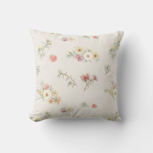 Coussin Fleur d'eau douce rose mousseuse ivoire