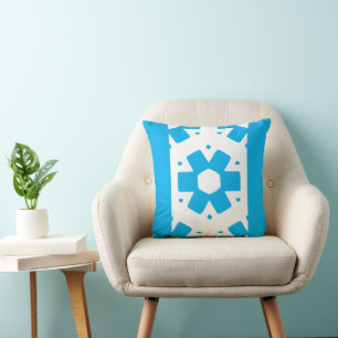 Coussin Fleur Décorative Bleu Ciel Minimaliste