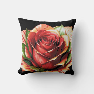Coussin Fleur design Rose Sucre de canne unique
