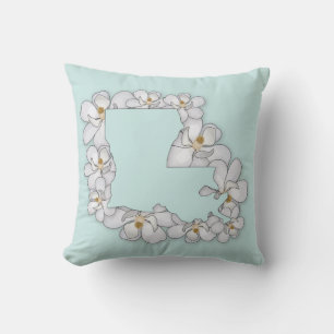 Coussin Fleur d'État Louisiane - Magnolia