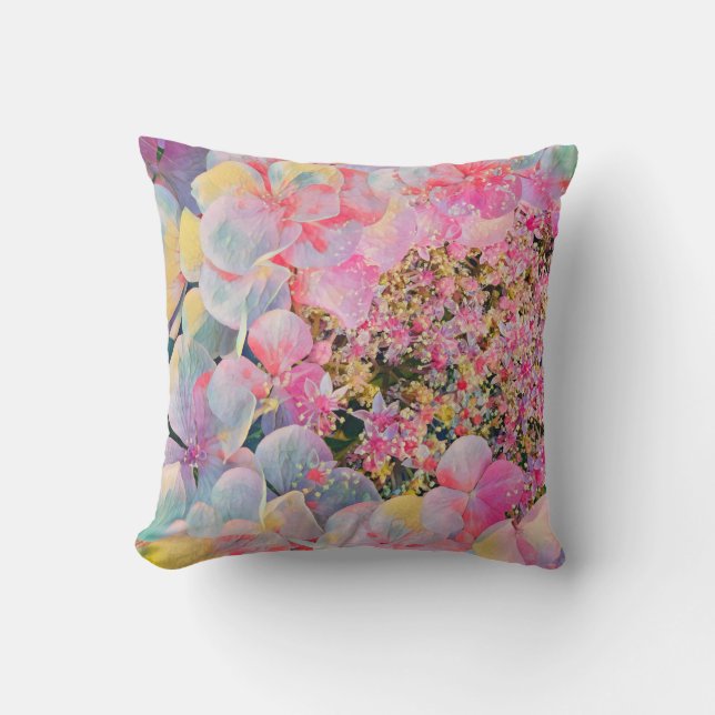 Coussin Fleur d'été Hydrangea en fleurs (Recto)