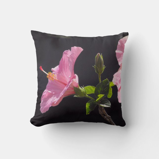 Coussin Fleur d'Hibiscus en profil (Recto)